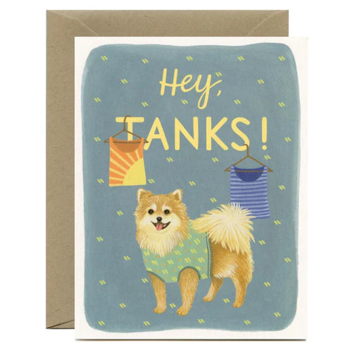 Hey, Tanks! Thank You Card - Front & Company: Gift Store