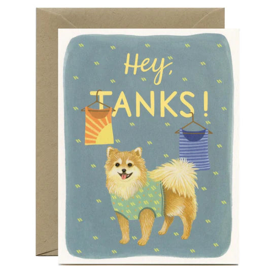 Hey, Tanks! Thank You Card