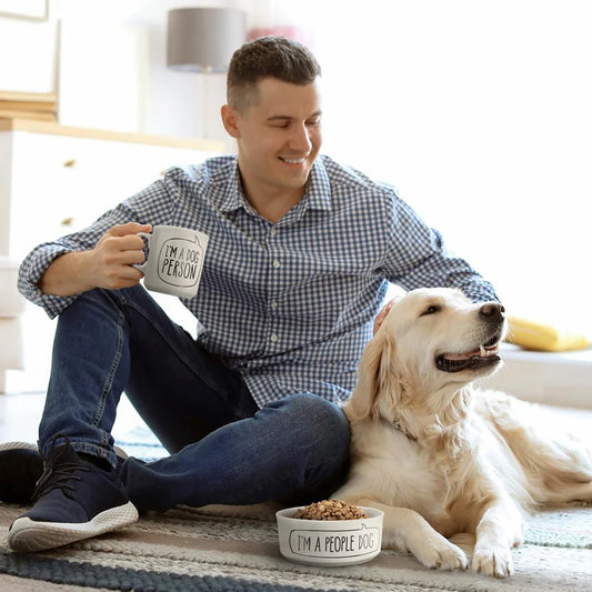 Fred Ceramic Mug + Dog Bowl Set - Dog Person