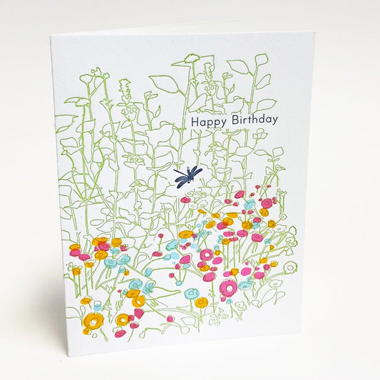 GARDEN BIRTHDAY LETTERPRESS CARD