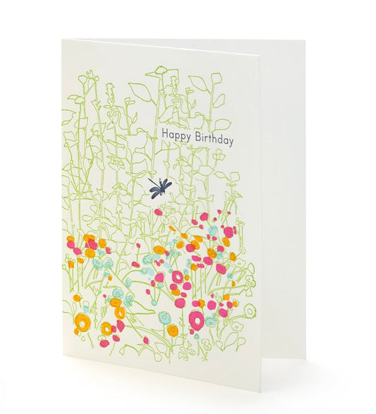 GARDEN BIRTHDAY LETTERPRESS CARD