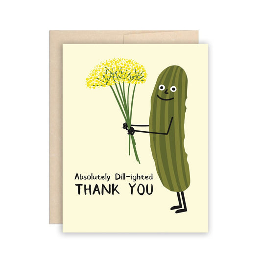Dill Pickle wih Flowers Thank You Card