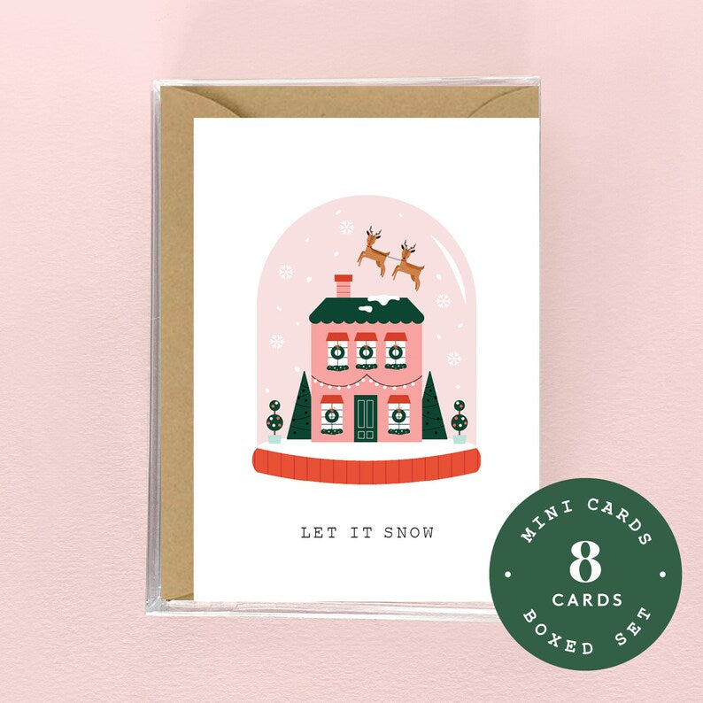 Let it Snow Globe Mini Boxed Set - 8 Cards | default