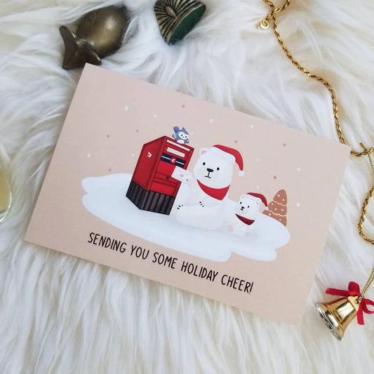 Sending Holiday Cheer Can Post Polar Bear