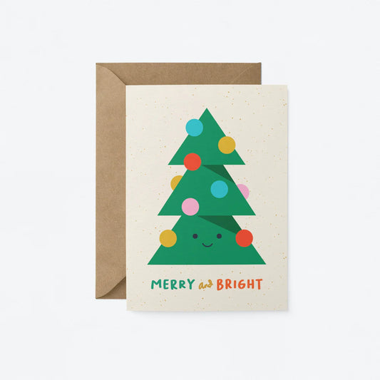 MERRY AND BRIGHT - CHRISTMAS CARD
