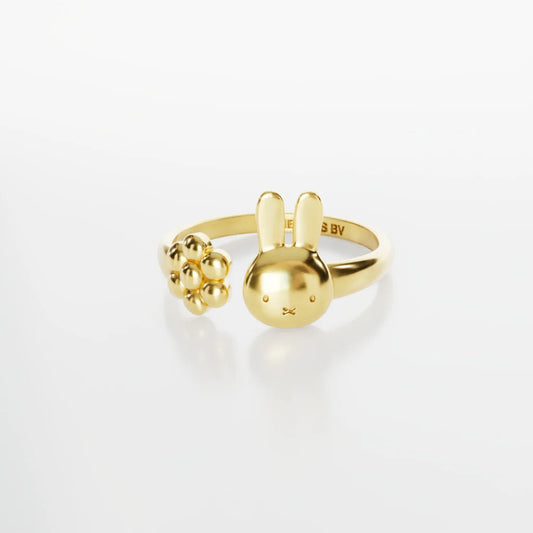 Miffy Daisy Adjustable Ring (18ct Gold Vermeil)