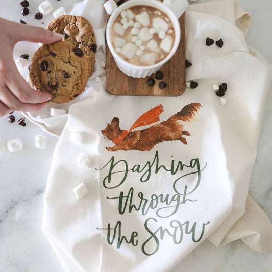 Dashing Dog Kitchen Towel - Front and Company: Gifts