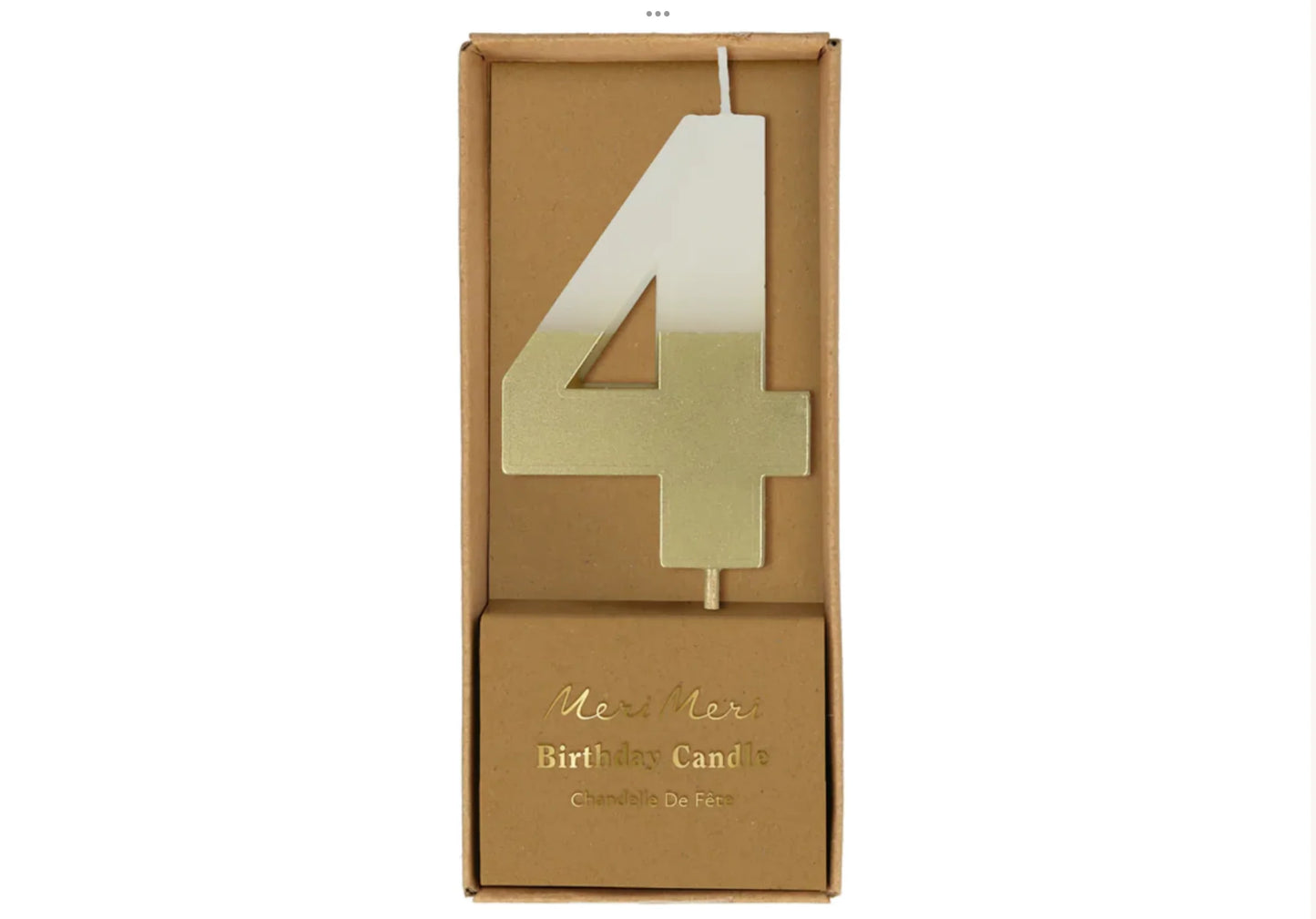 Gold Dipped Number Candles 0-9