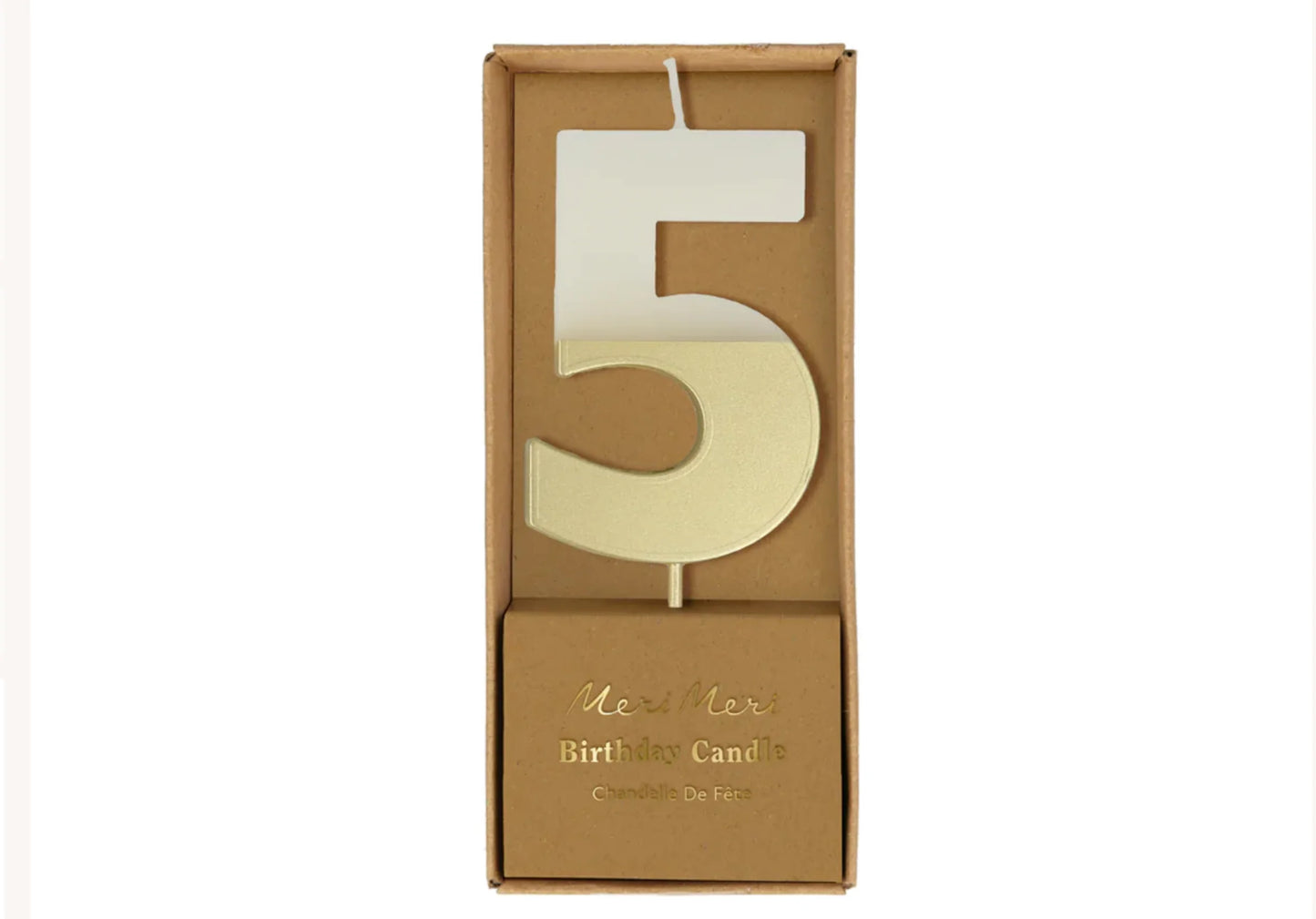 Gold Dipped Number Candles 0-9