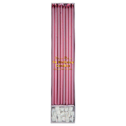 Meri Meri  Candles Long Metallic Pink - Front & Company: Gift Store