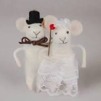 Felt Mouse Wedding Couple - Front & Company: Gift Store