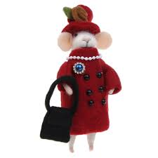 Felt Mouse Ornament - Lady Lilibet Mouse Ornament (queen) - Front & Company: Gift Store