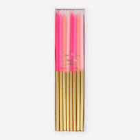 Meri Meri  Gold Dipped Pink Mix Candles - Front & Company: Gift Store