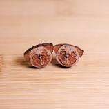 Pug Wooden Stud Earrings