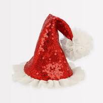 Meri Meri  Sequin Santa Hat Hair Clip