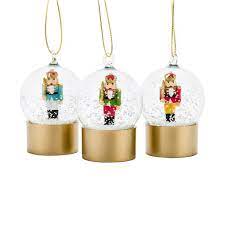 Small Nutcracker Snow Globe Ornament (Assorted)