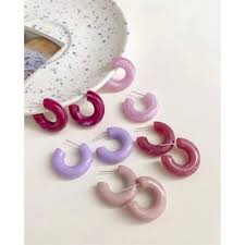 Minimalist Cuff Hoop Earrings assorted colour