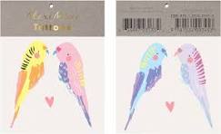 Meri Meri  Budgie Tattoos