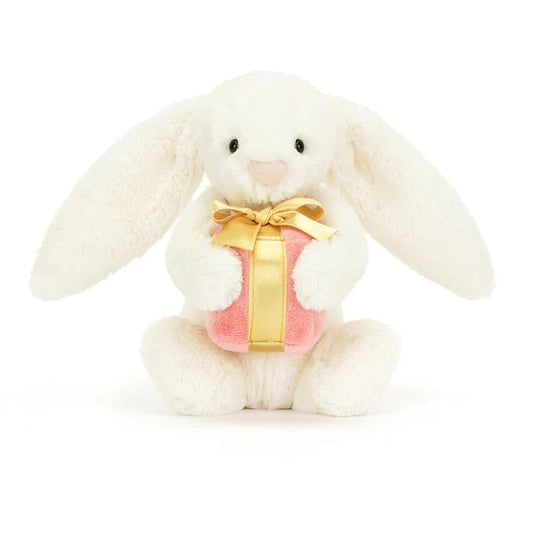 Jellycat Bashful Bunny With Present Little