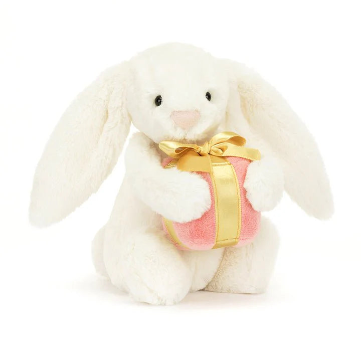 Jellycat Bashful Bunny With Present Little