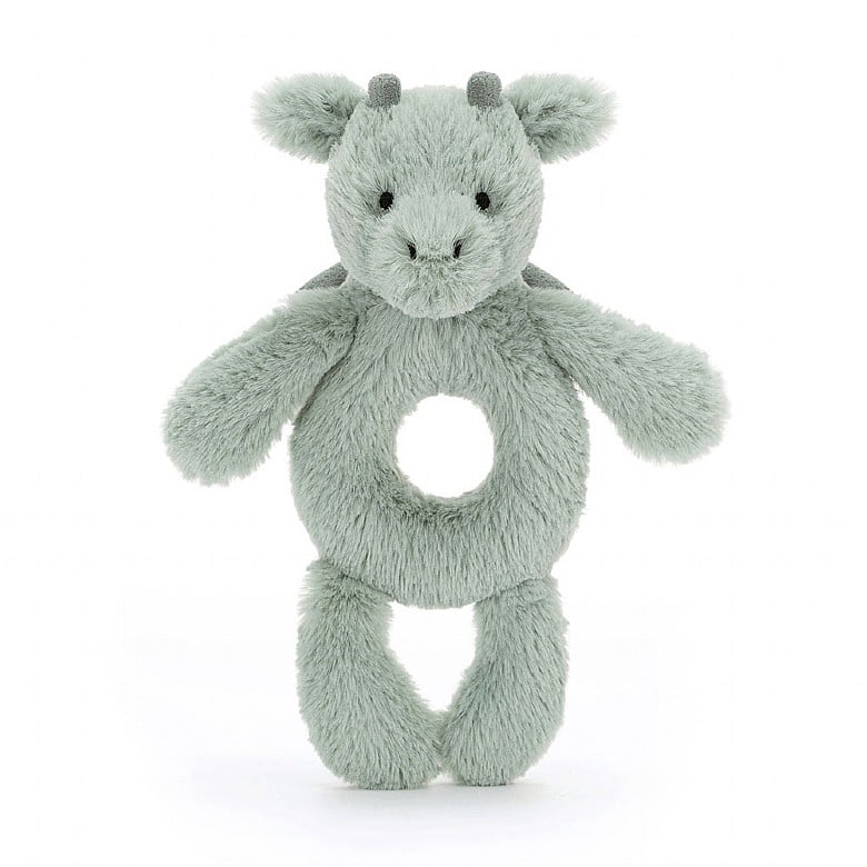 Jellycat Bashful Dragon Ring Rattle (Recycled Fibers)
