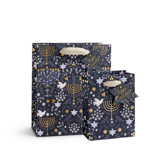 Laurel Menorah Small Gift Bag