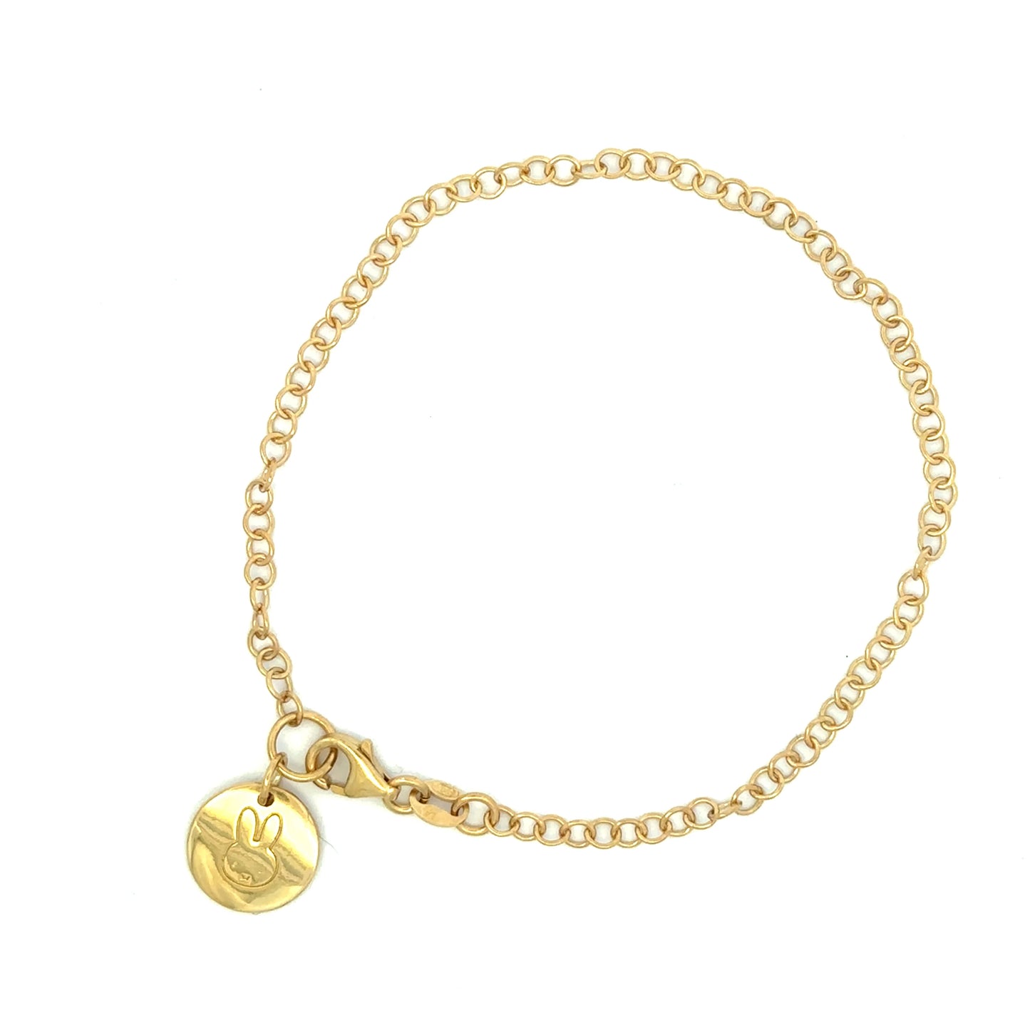 Miffy Disc Bracelet Gold Vermeil