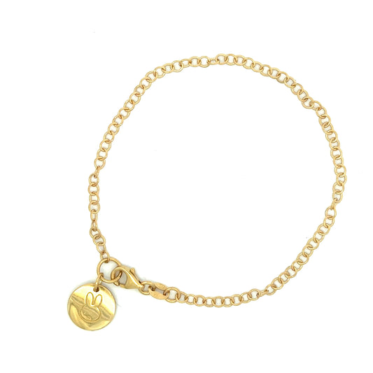 Miffy Disc Bracelet Gold Vermeil