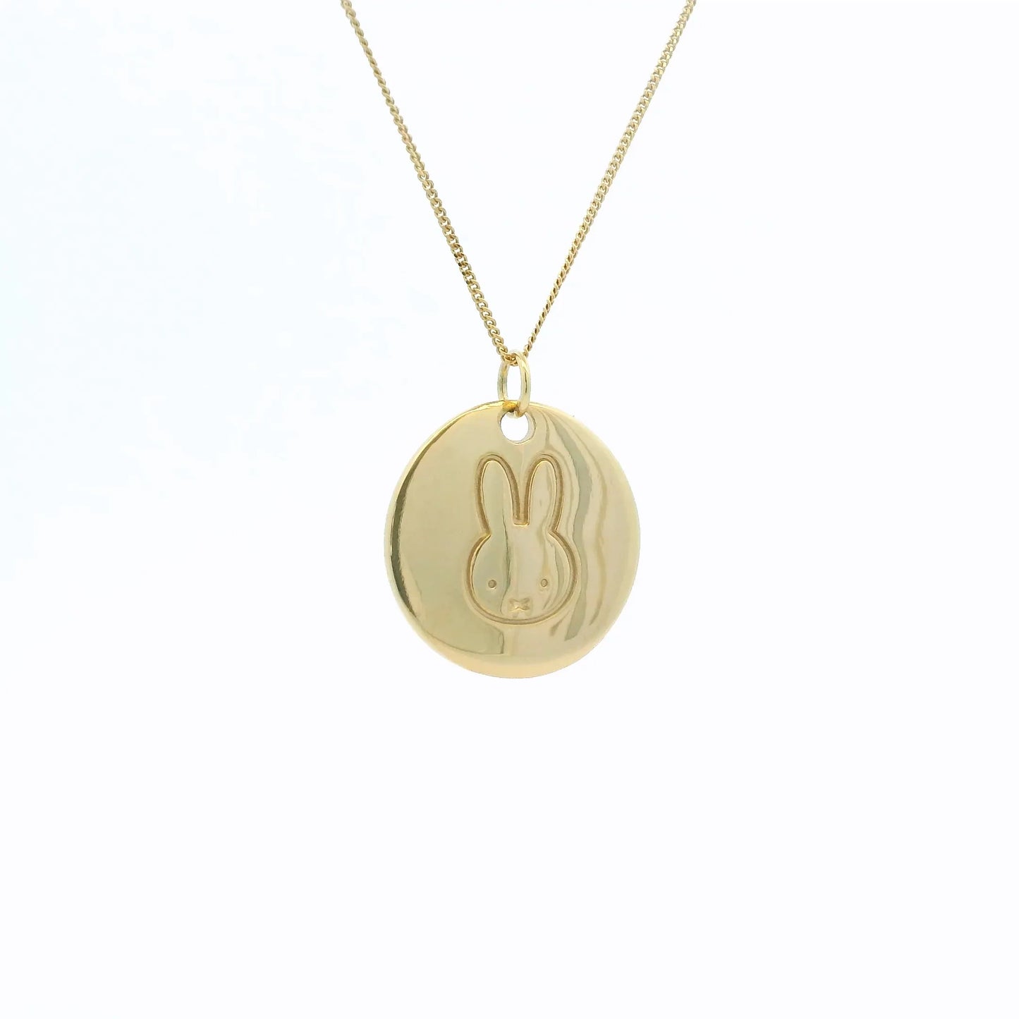 Miffy Large Disc Necklace Gold Vermeil