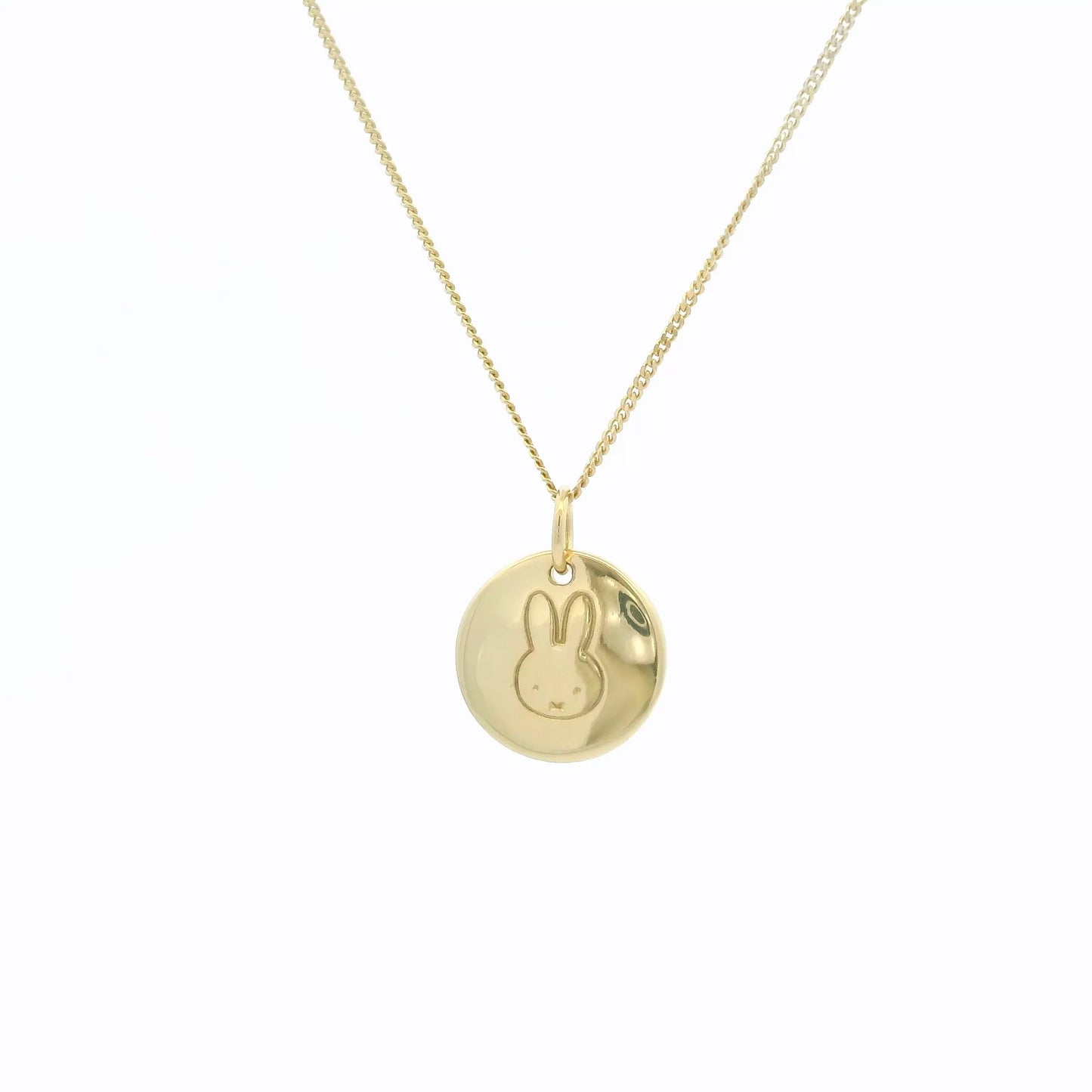 Miffy Small Disc Necklace Gold Vermeil