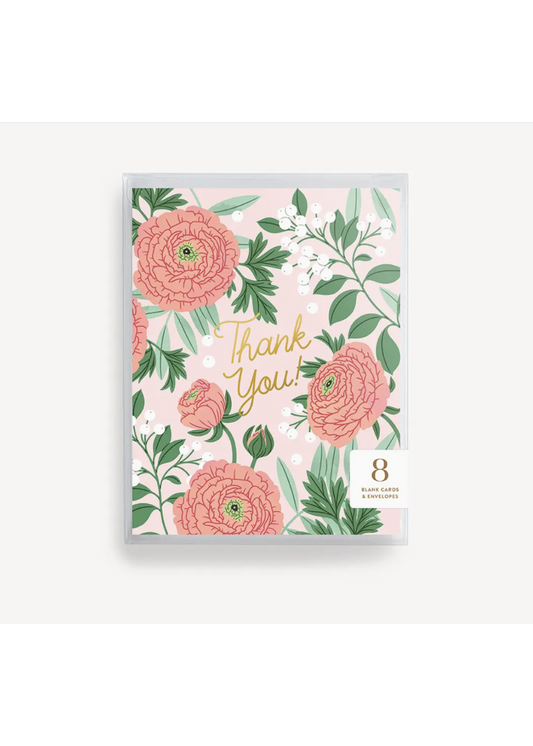 Ranunculus Thank You Box Card