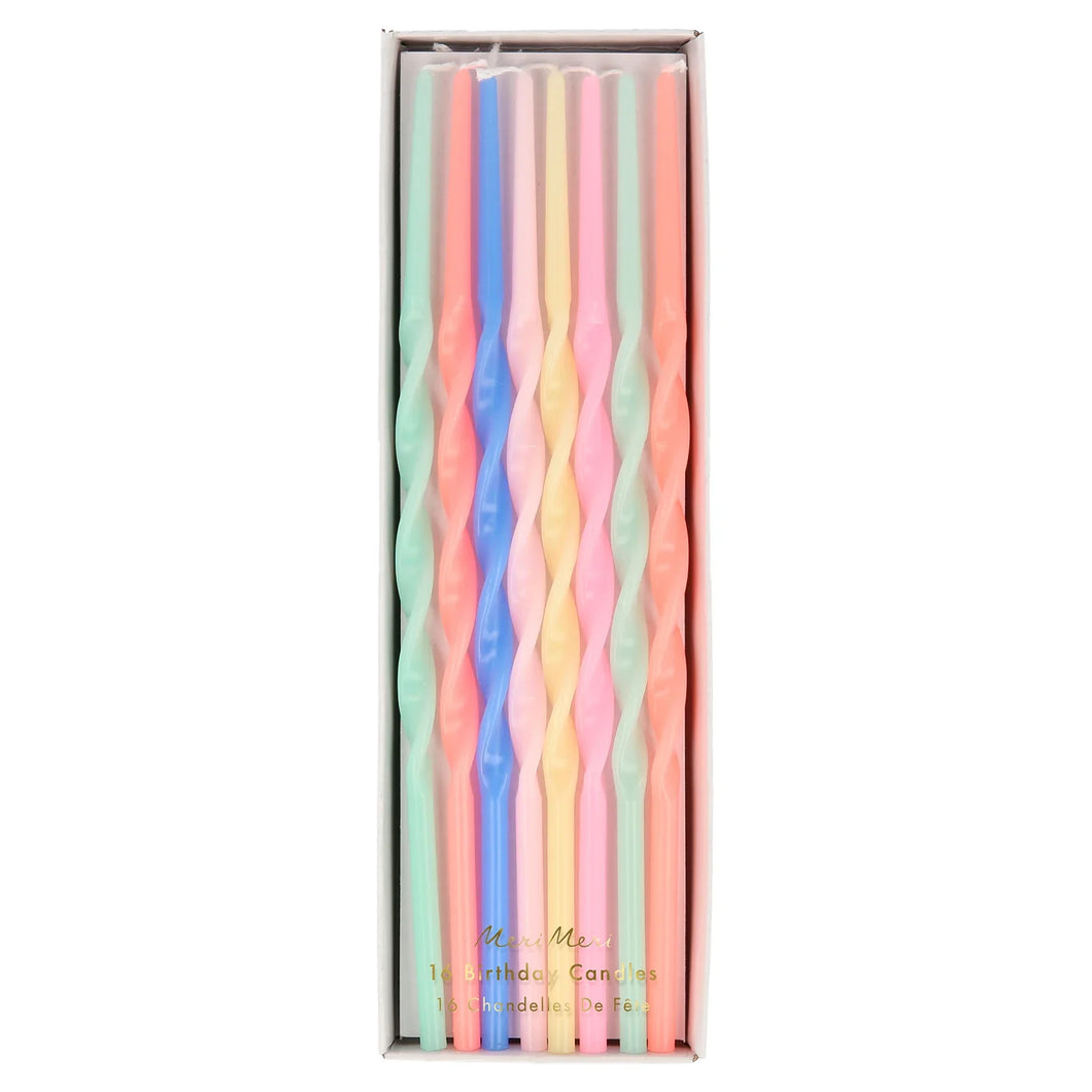 Meri Meri  Mixed Twisted Long Candles