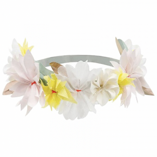 Meri Meri  Flower Head Band With Tutu To