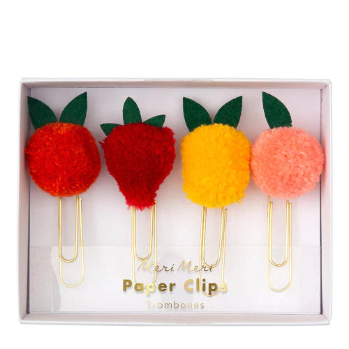 Meri Meri  Fruit Pom Pom Jumbo Paper Clips - Front & Company: Gift Store