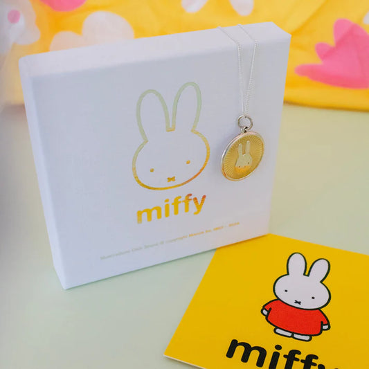 Miffy Yellow Disc Necklace Sterling Silver