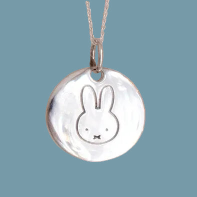 Miffy Large Disc Necklace Sterling Silver