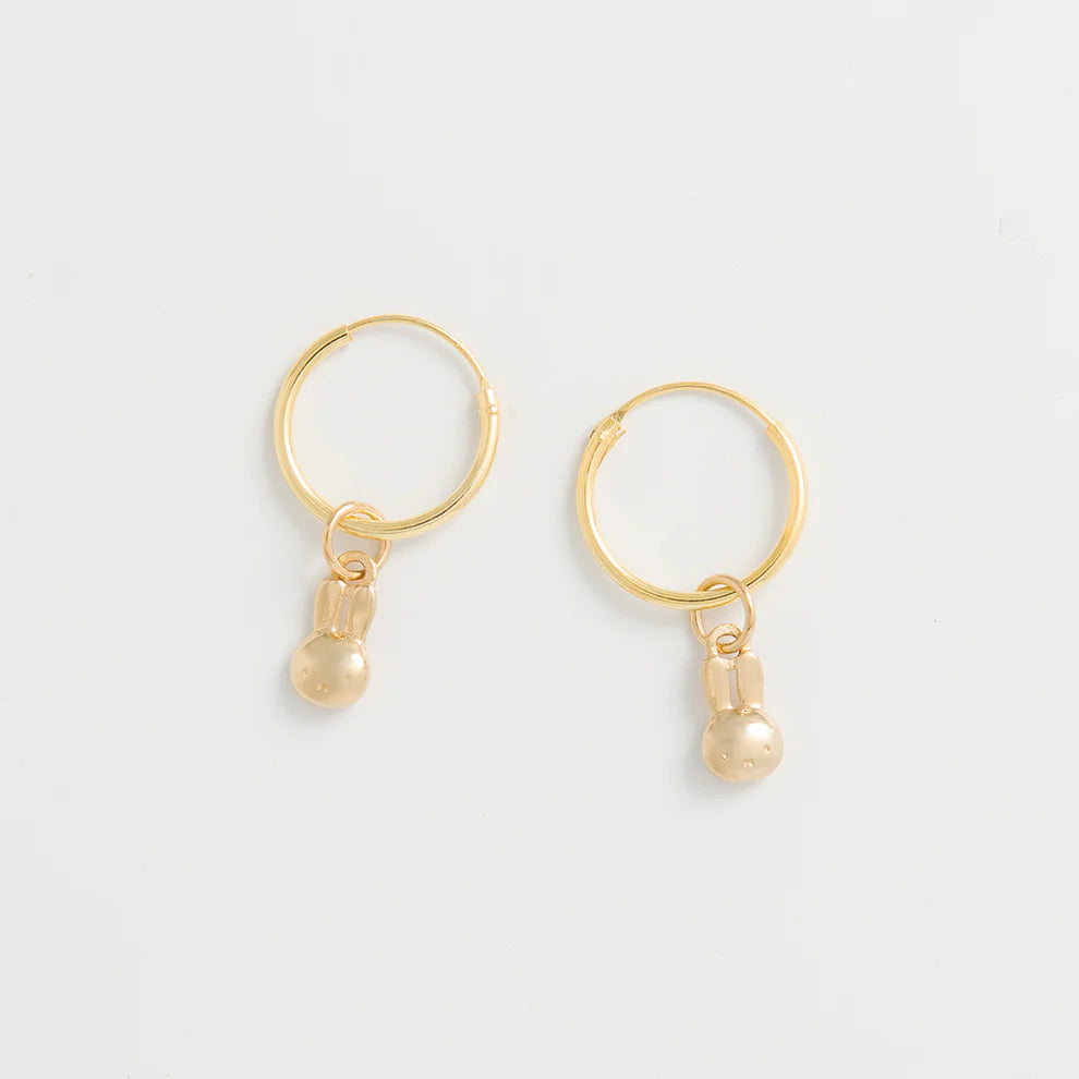 Miffy In The Moon Gold Earrings
