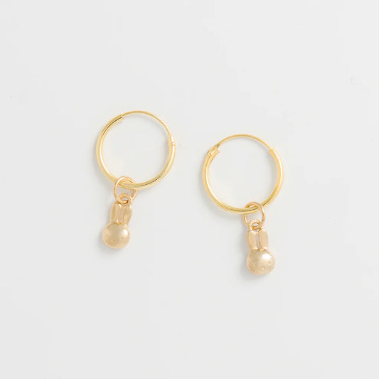 Miffy In The Moon Gold Earrings