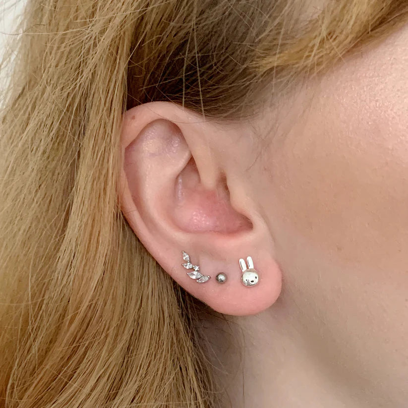 Miffy Sterling Silver Mini Head Studs