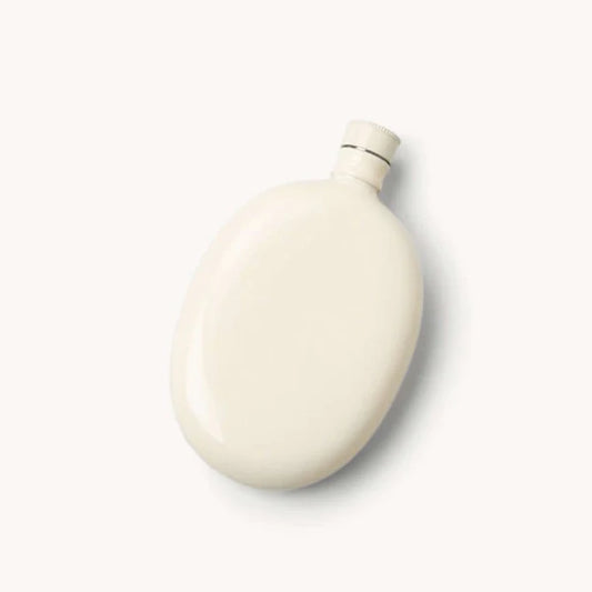 Oval White Flask