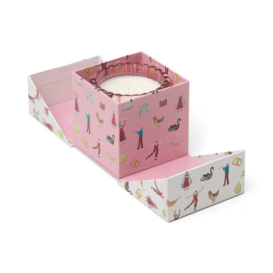 Cypress & Fir 4.5 Oz Boxed Ribbed Candle - Pink Mercury, Pink Peppermint