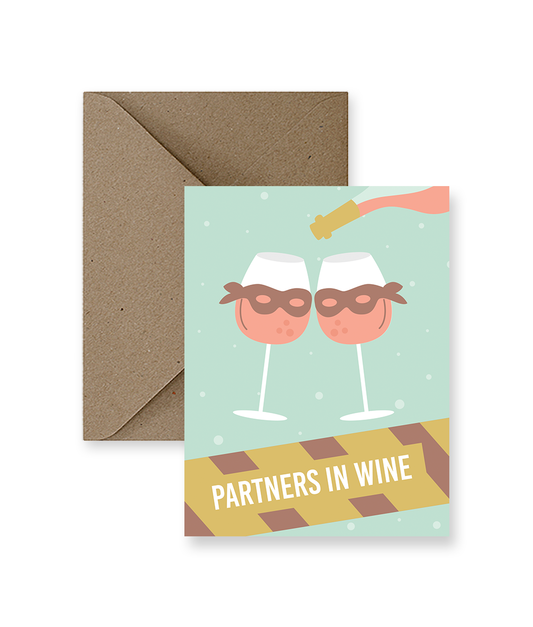Partners In Wine Love Card
