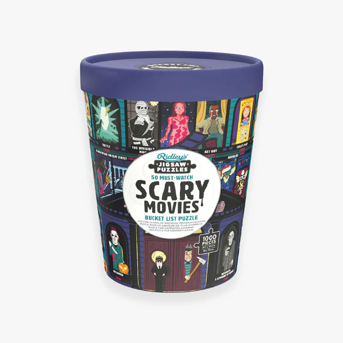 50 MUST-SEE SCARY MOVIES BUCKET LIST 1000 PIECE JIGSAW PUZZLE