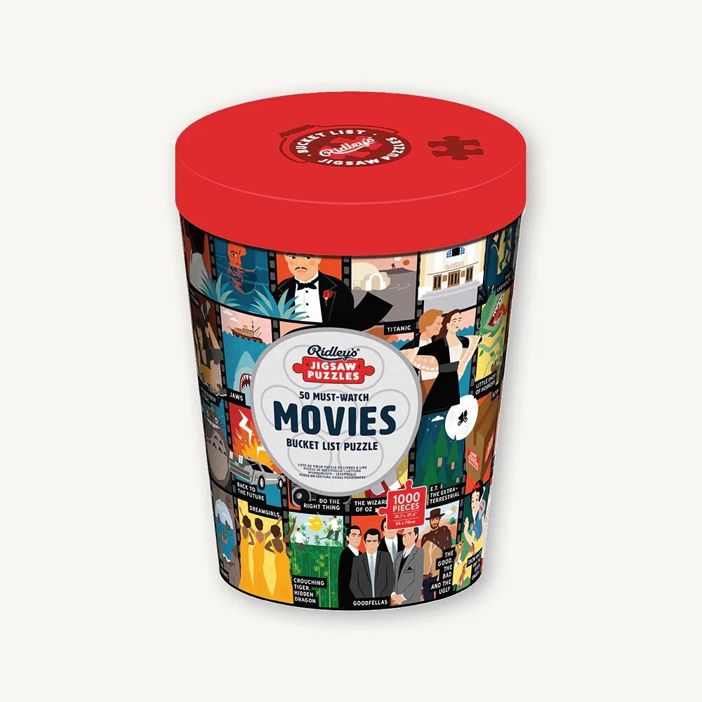 50 Must-Watch Movies Bucket List 1000 Piece Jigsaw Puzzle
