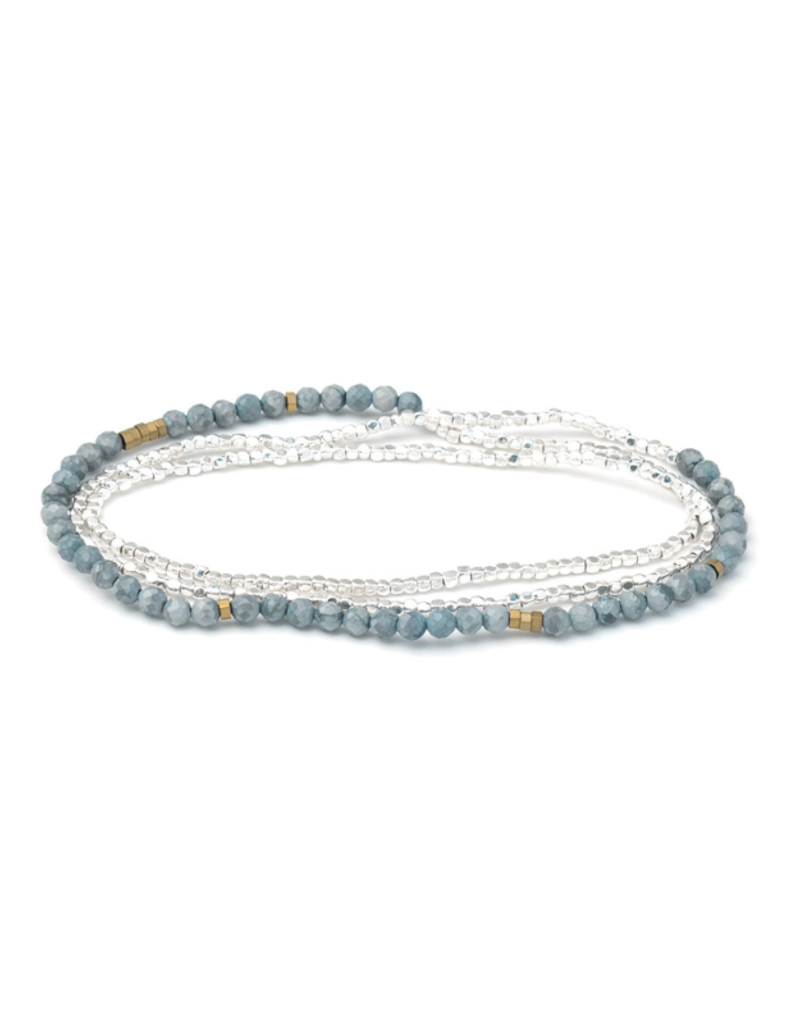 Delicate Stone Bracelet Blu Howlite/Silver