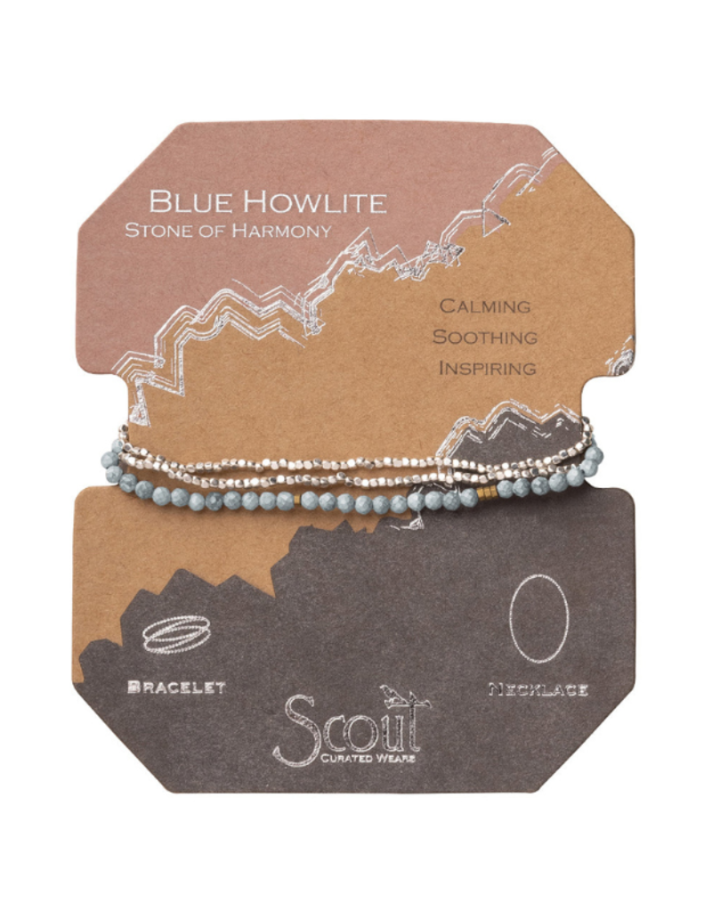 Delicate Stone Bracelet Blu Howlite/Silver