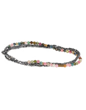 Load image into Gallery viewer, Delicate Stone Bracelet Tourmaline/Hematite
