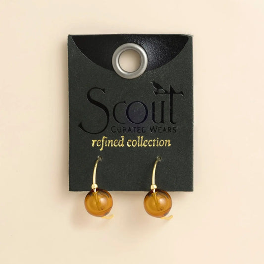Refined Glass Hoop/Topaz/Gold