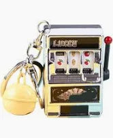 slot machine keychain blk /baby blue
