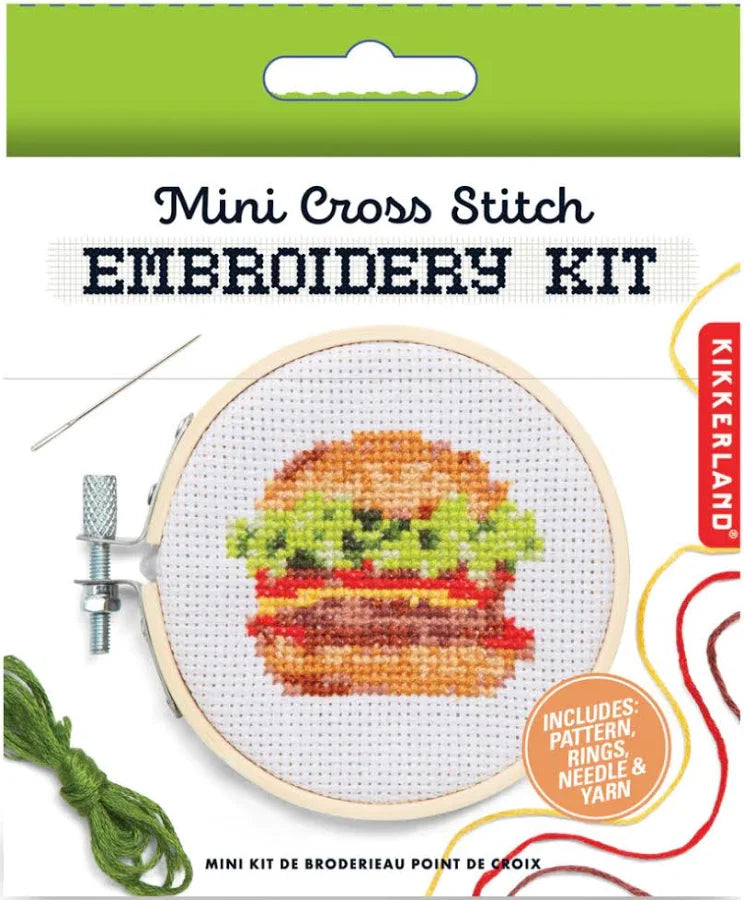 Burger Mini Cross Embroidery Kit